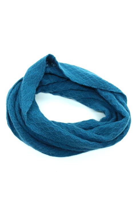 Basketweave Stitch Cashmere Infinity Scarf