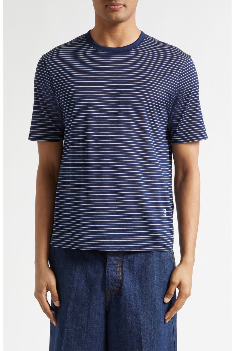 Classic Fit Stripe T-Shirt, Main, color, ENCRE/ BLANC