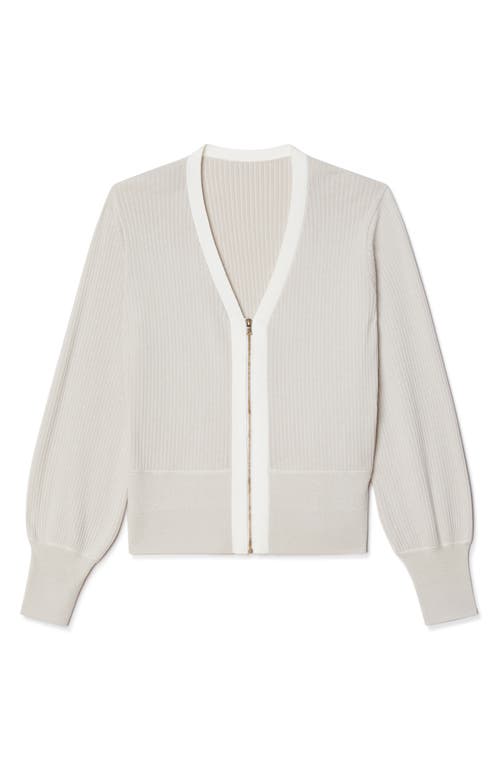 Rhone Pars Zip-up Cardigan In Neutral