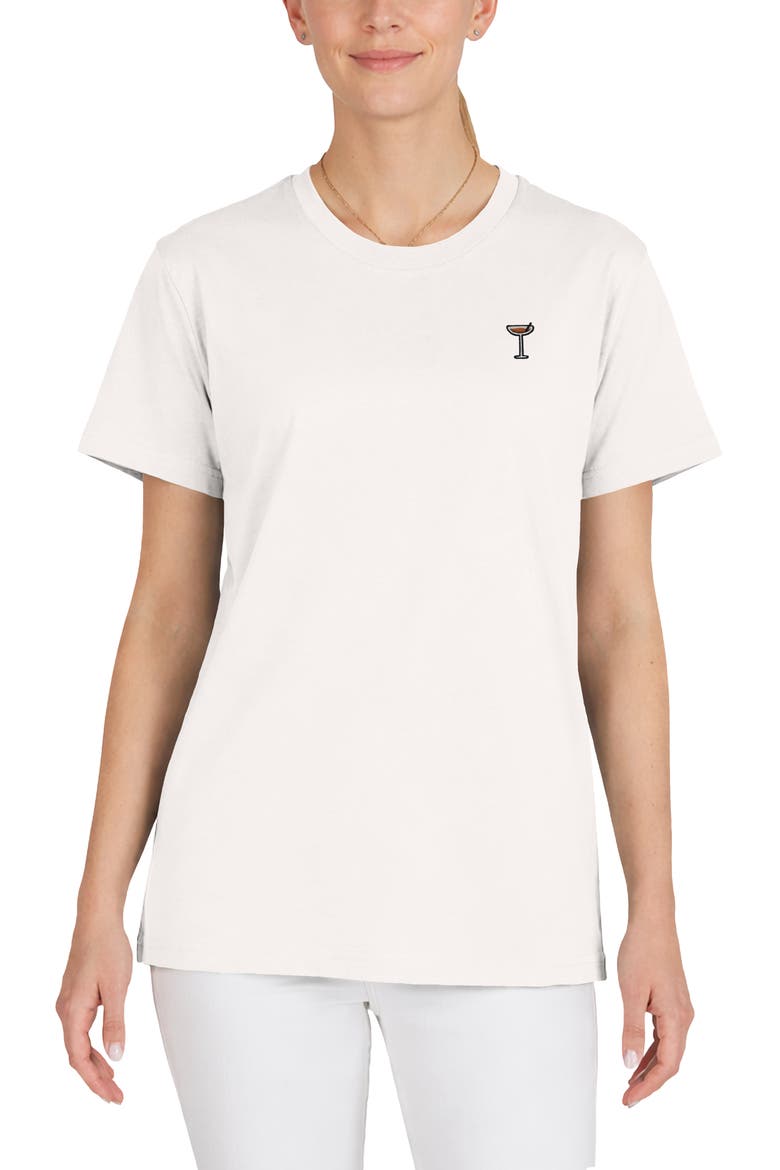 Womens Coffee Martini Jersey Relaxed Tee, Main, color, Vintage White