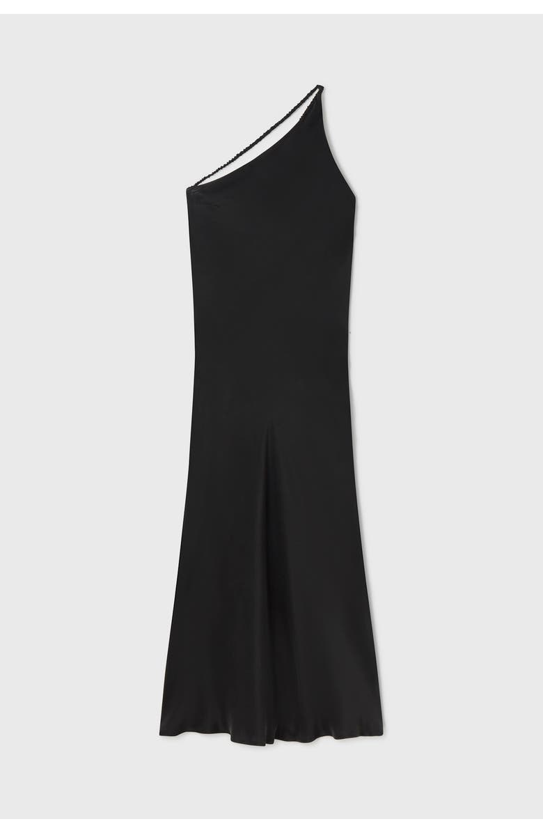 SILK LAUNDRY SLOPE DRESS BLACK, Main, color, Black