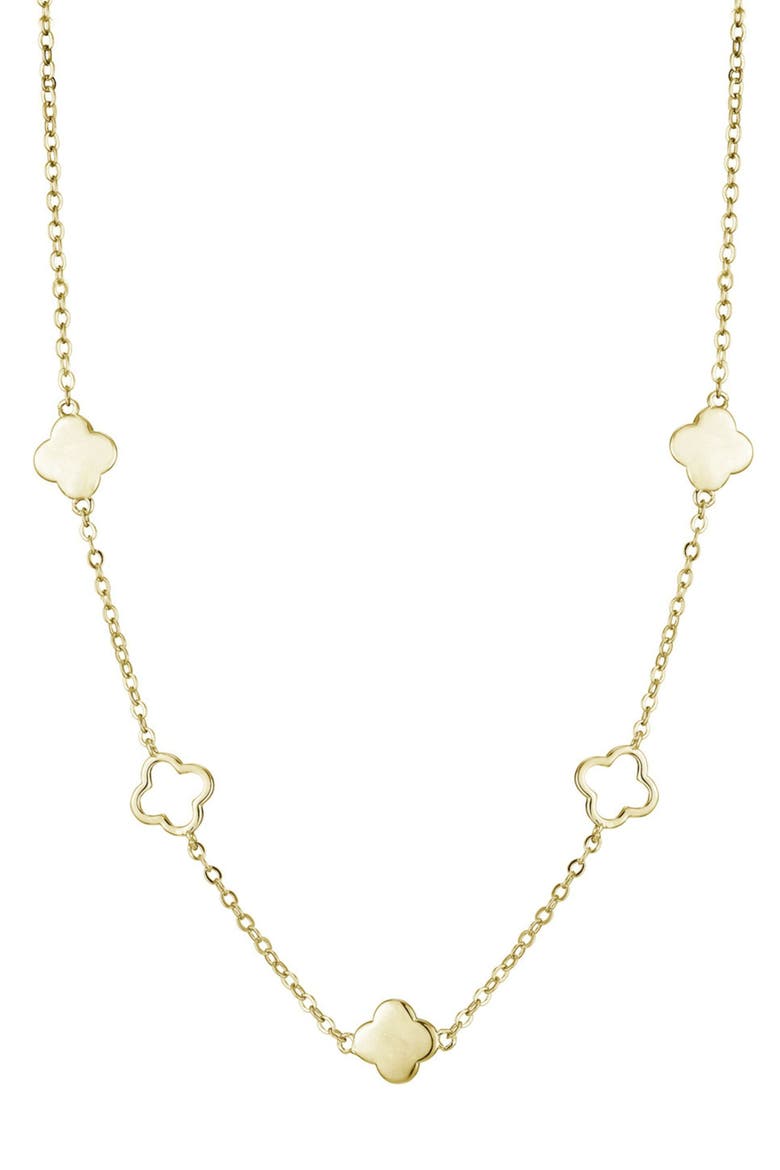 3-Piece Mixed Clover Jewelry Set, Alternate, color, GOLD