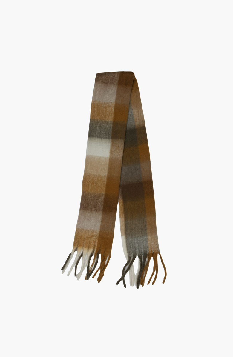 W Y E T H Gisela Scarf, Main, color, Plaid Brown / White