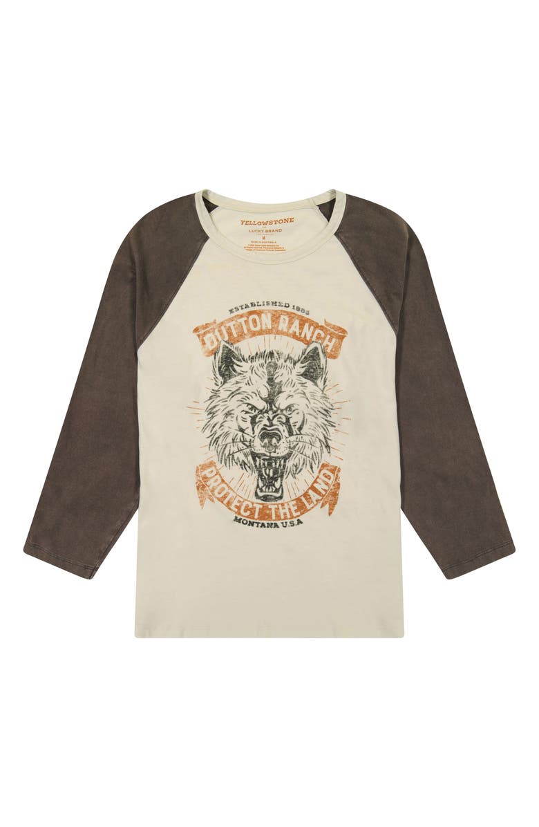 Lucky Brand Yellowstone Protect the Land Baseball Graphic Tee, Main, color, 