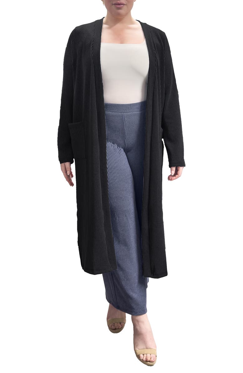 Standards & Practices Side Slit Duster, Main, color, Black