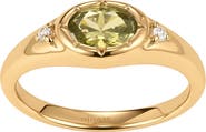 MADE BY MARY Oval Birthstone Signet Ring