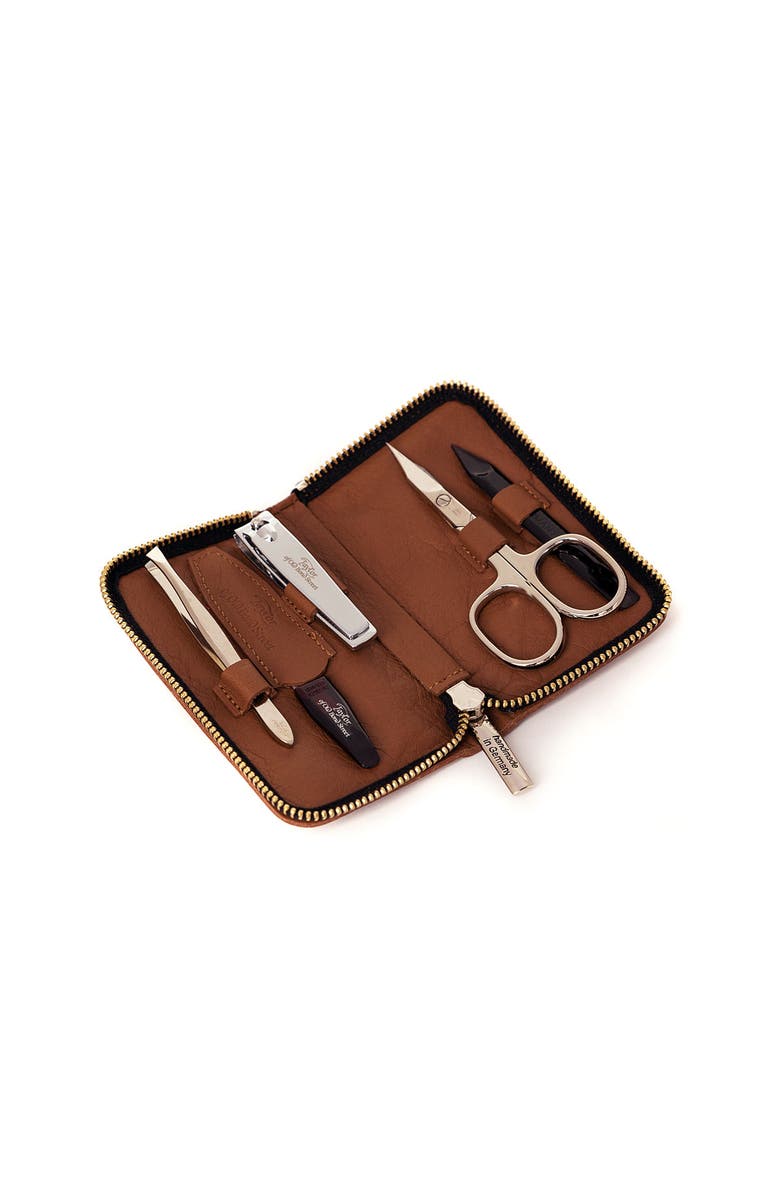 Taylor of Old Bond Street Tan Small Manicure Set, Main, color, 