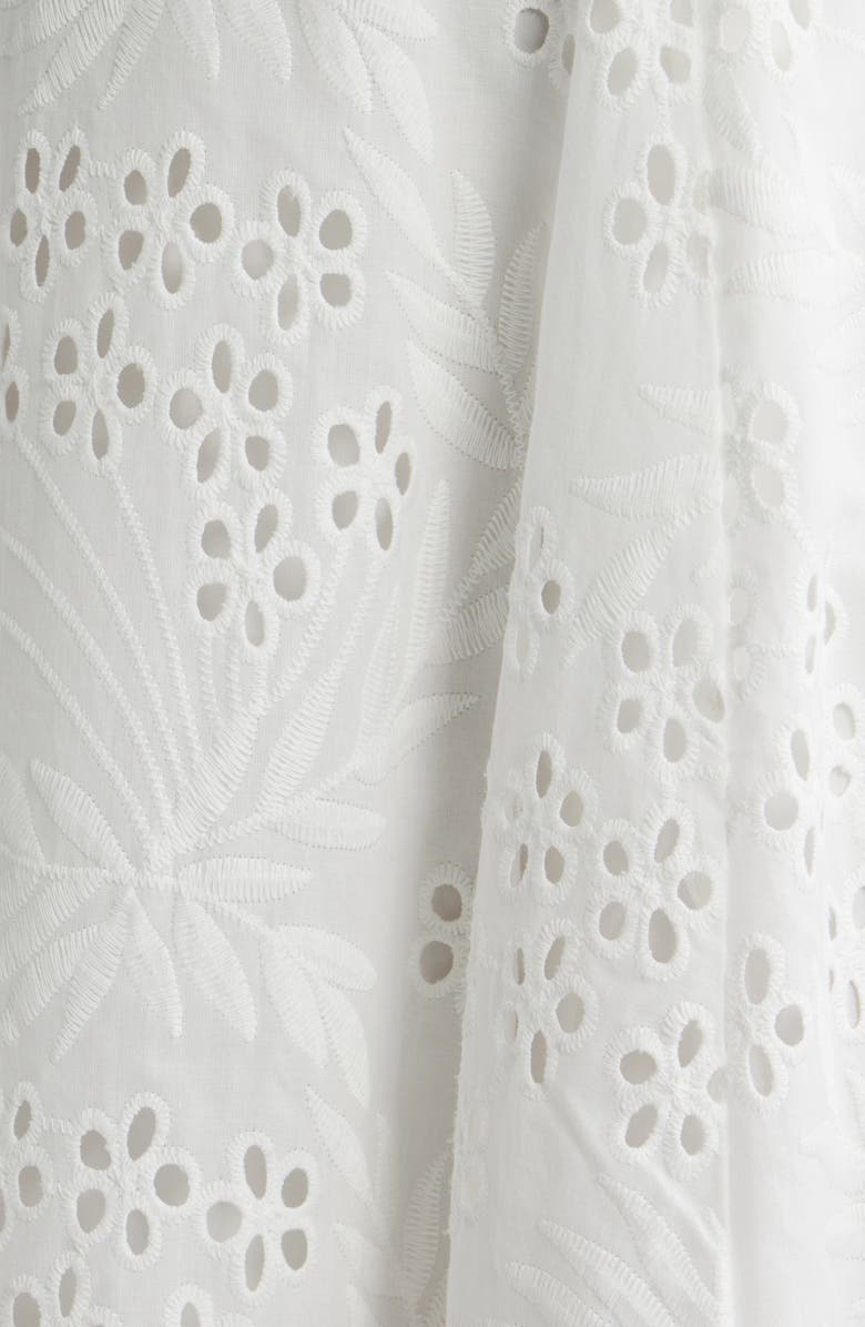 Sam Edelman Strapless Cotton Eyelet Dress, Alternate, color, White