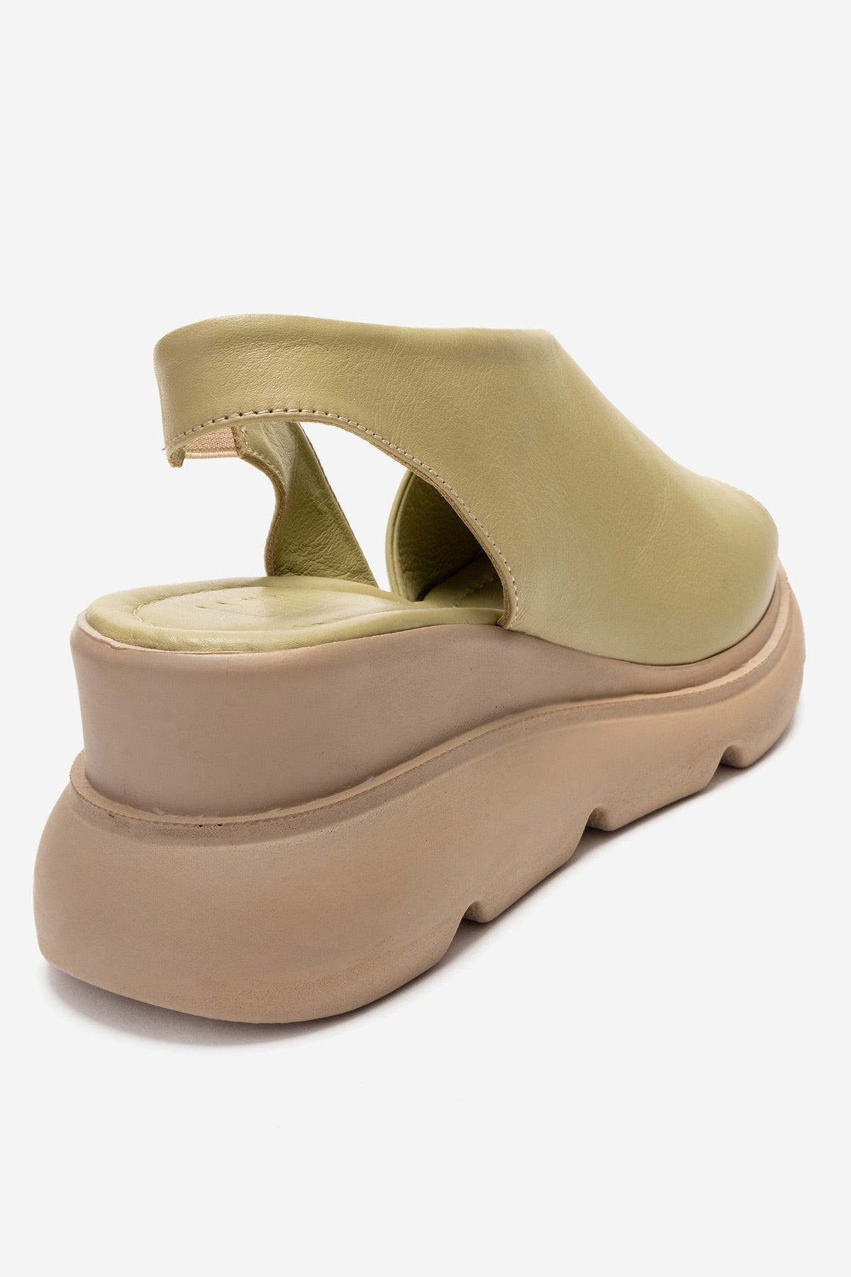 Agusto Leather Platform Sandal, Alternate, color, Green