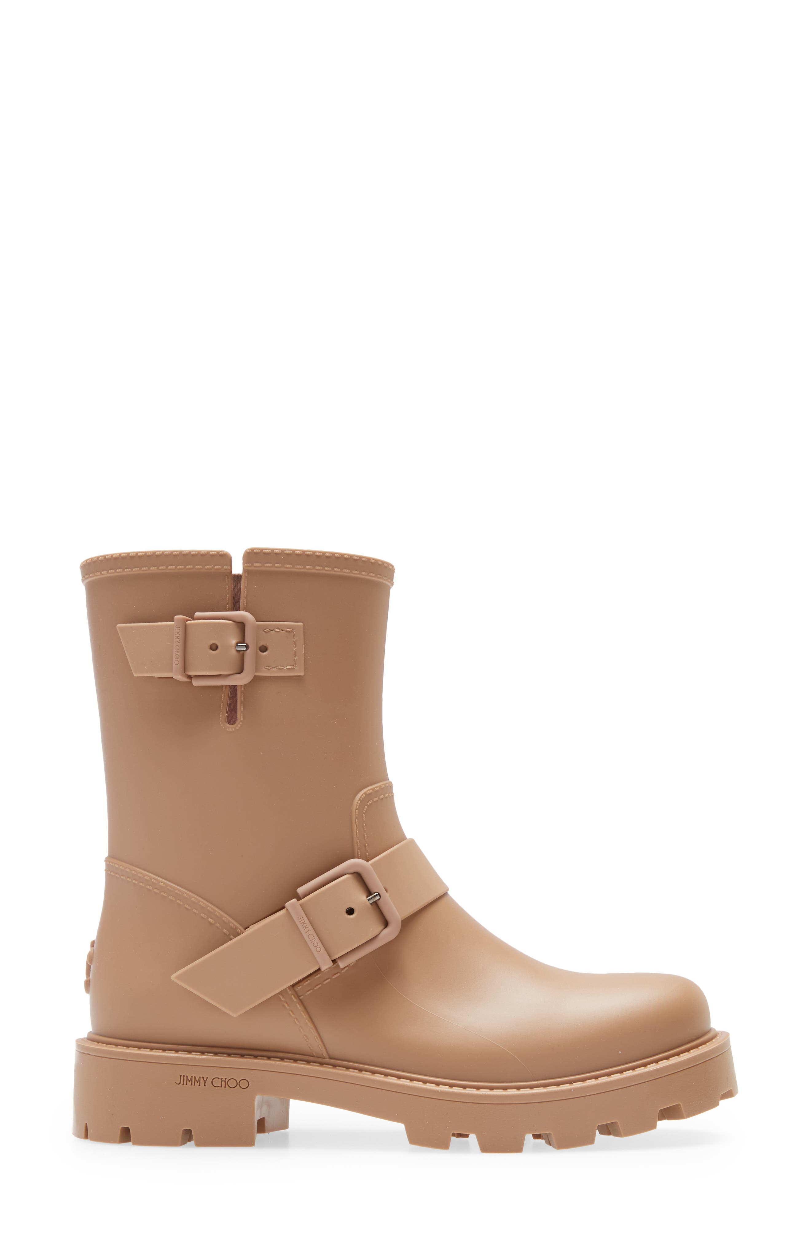 Jimmy Choo Yael Rain Boot, Alternate, color, Camel