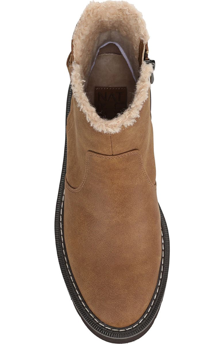 Naturalizer Rue 2 Faux Fur Lined Bootie, Alternate, color, Chestnut
