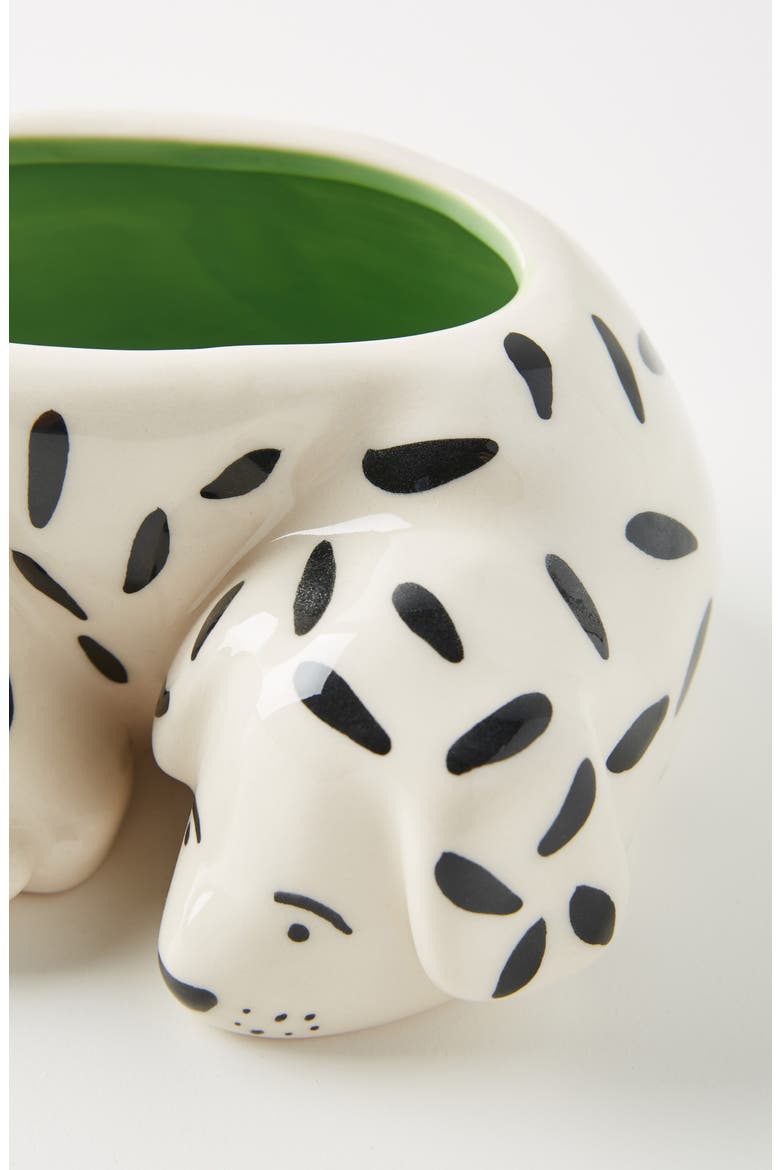 Anthropologie Megan Burke Ceramic Dog Pot, Alternate, color, GREEN - CURLED UP