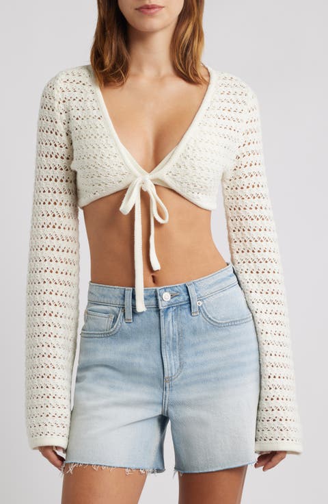Laguna Crop Crochet Cardigan