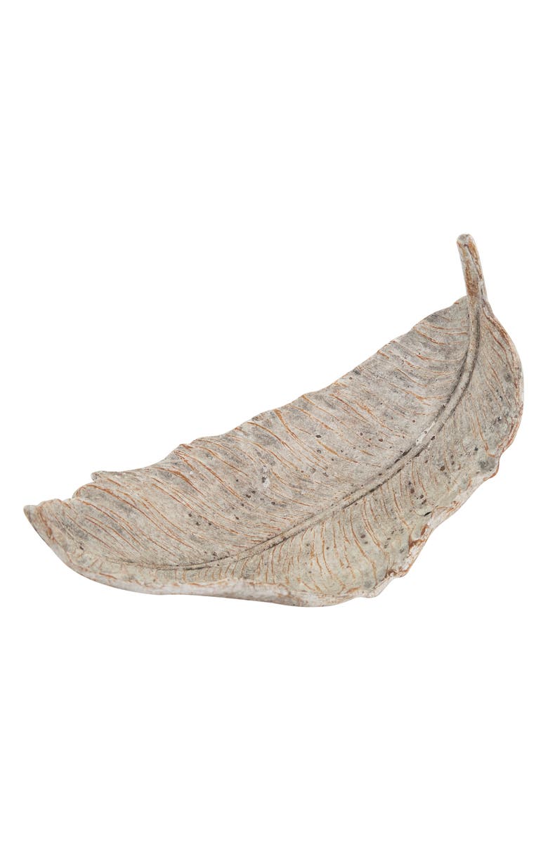 WILLOW ROW Leaf Set of 2 Decorative Bowls, Alternate, color, Champagne