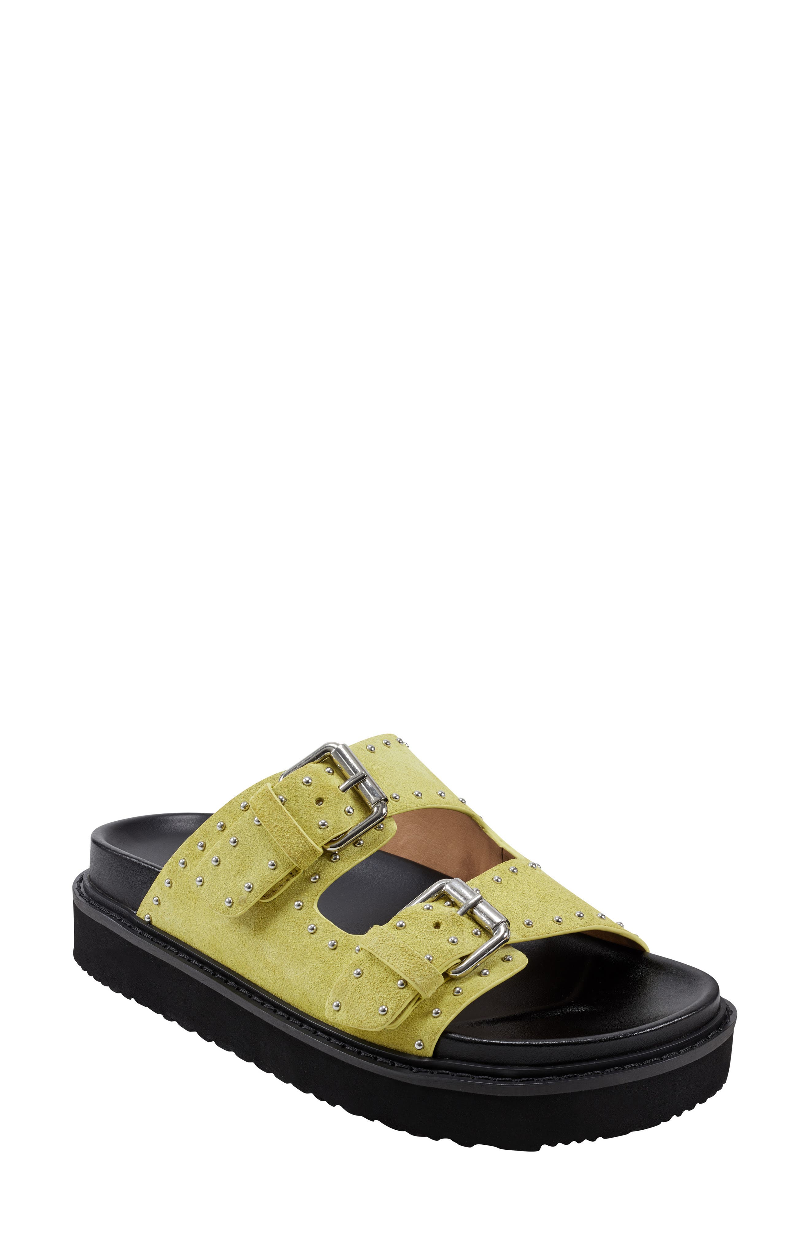 Agusta Slide Sandal, Main, color, LIGHT GREEN 330