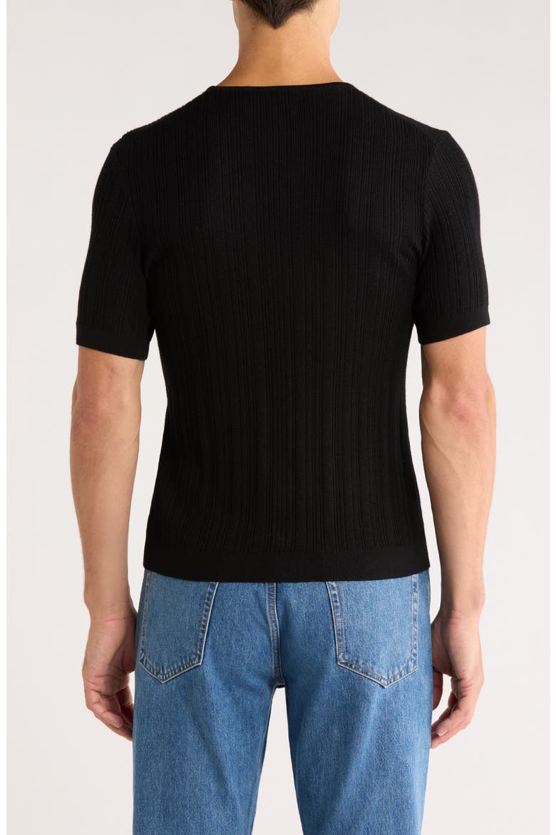 Crawford Wool & Cashmere Sweater T-Shirt, Alternate, color, BLACK