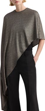 MANGO Asymmetric Lurex Cape