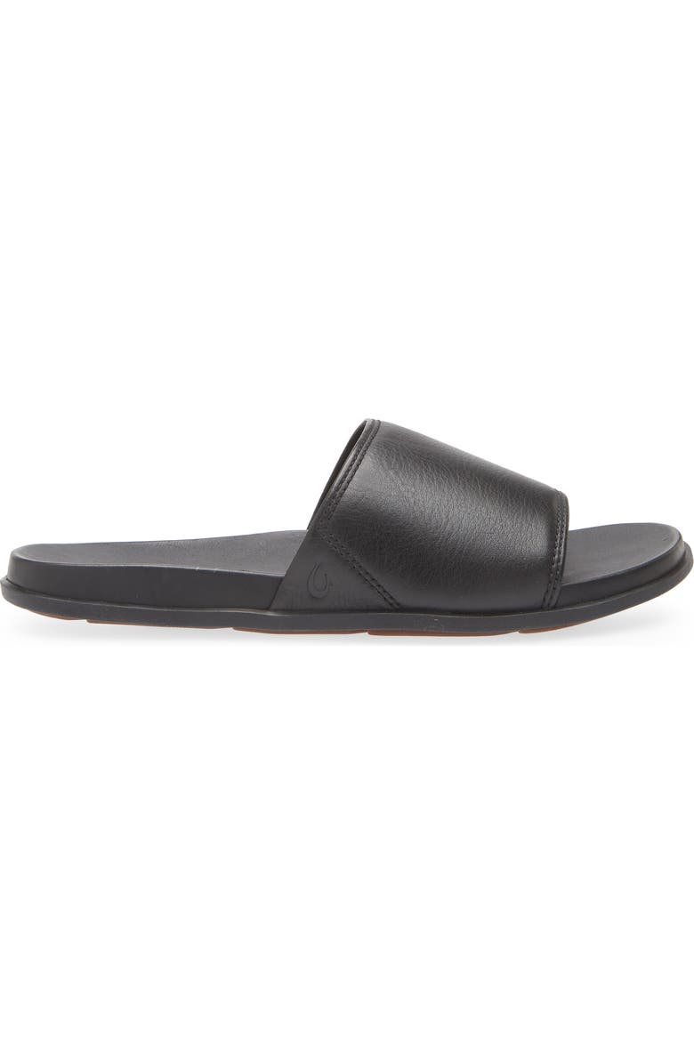 OluKai Olali Slide Sandal, Alternate, color, Black / Black