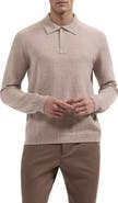 Bugatchi Quarter Zip Wool Polo Sweater