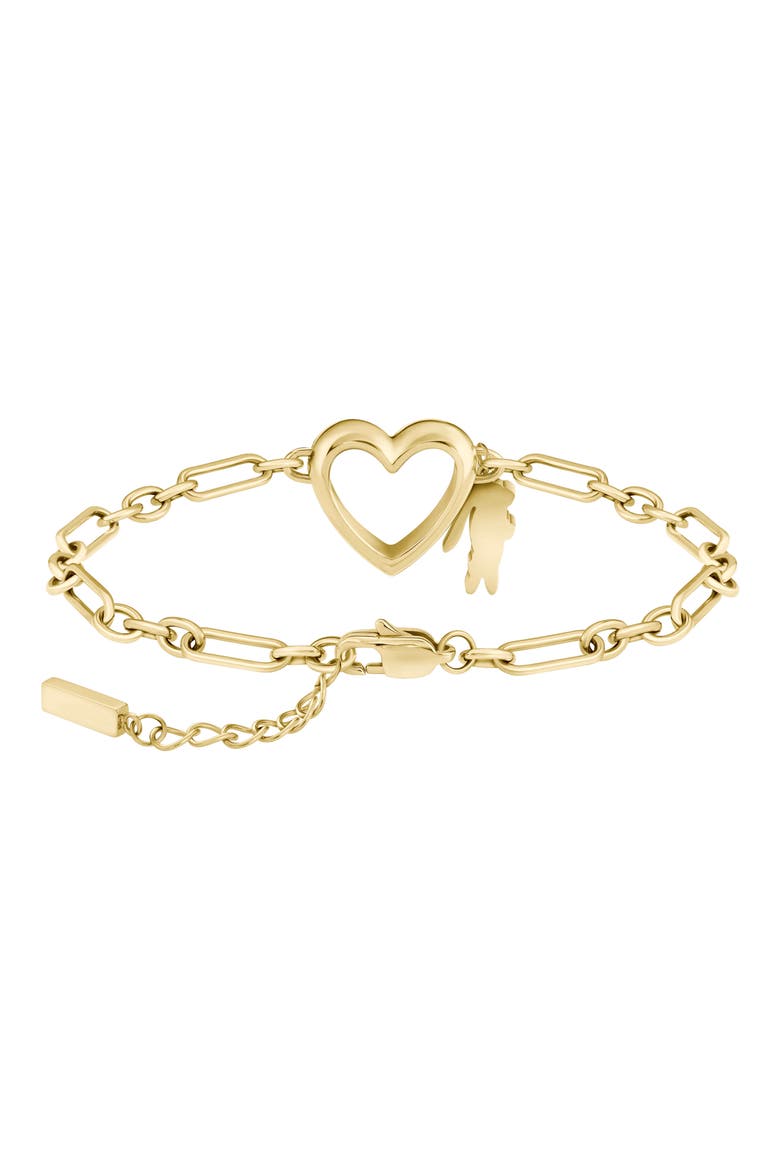 Elyse Heart Link Bracelet, Alternate, color, GOLD