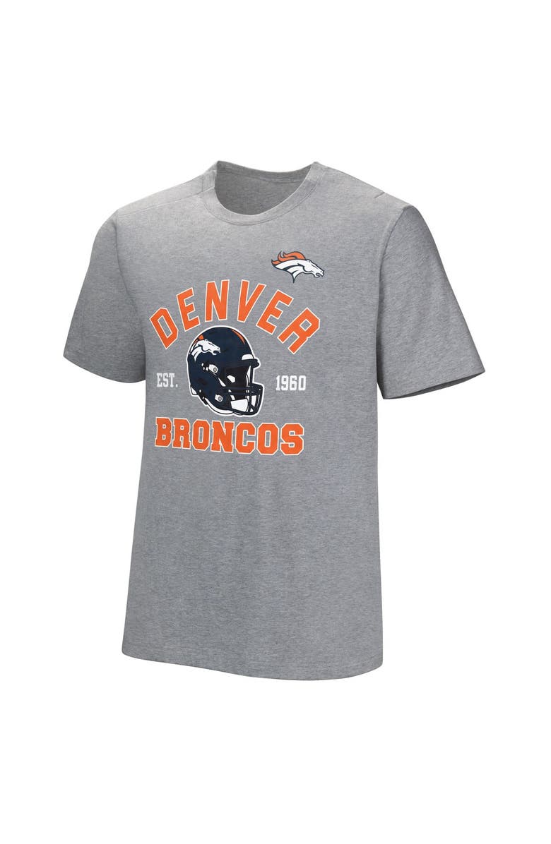 NFL Men's Gray Denver Broncos Tackle Adaptive T-Shirt, Alternate, color, Gray