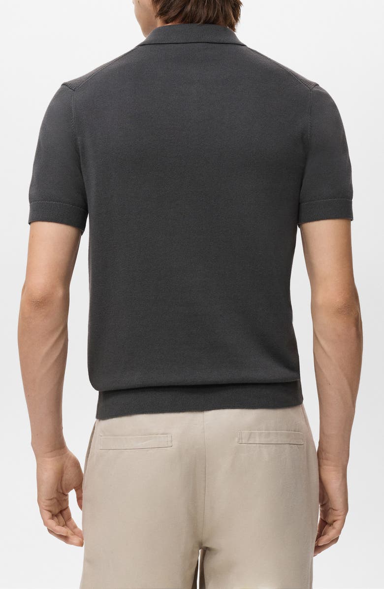 MANGO Openwork Zip Polo, Alternate, color, 