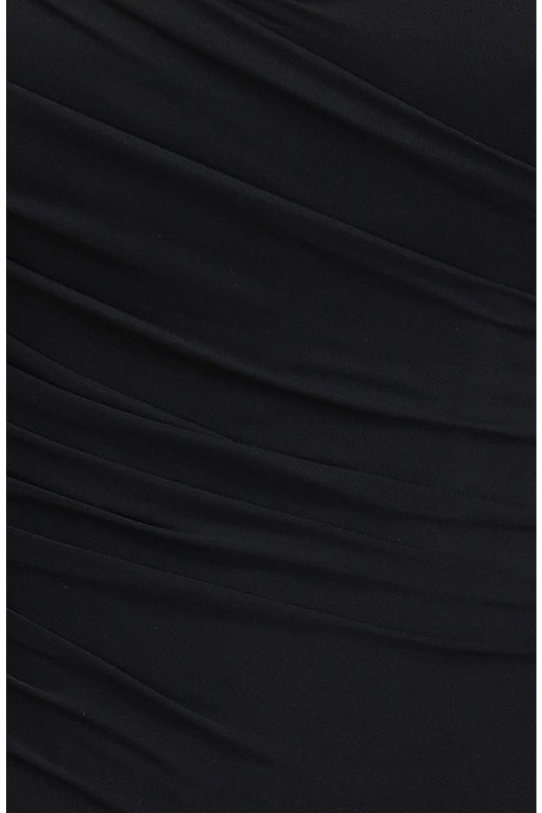 Hallie Strapless Corset Top with Scarf, Alternate, color, BLACK