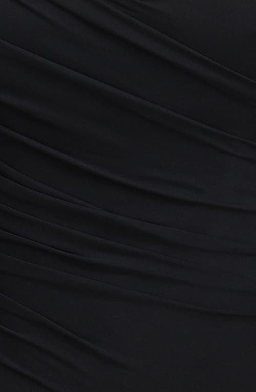Shop House Of Cb Hallie Strapless Corset Top With Scarf In Black