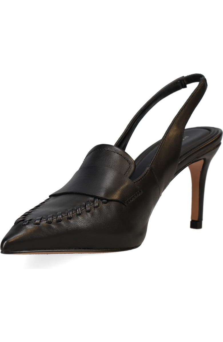 Pelle Moda Lucea Pointed Toe Slingback Pump, Alternate, color, Black