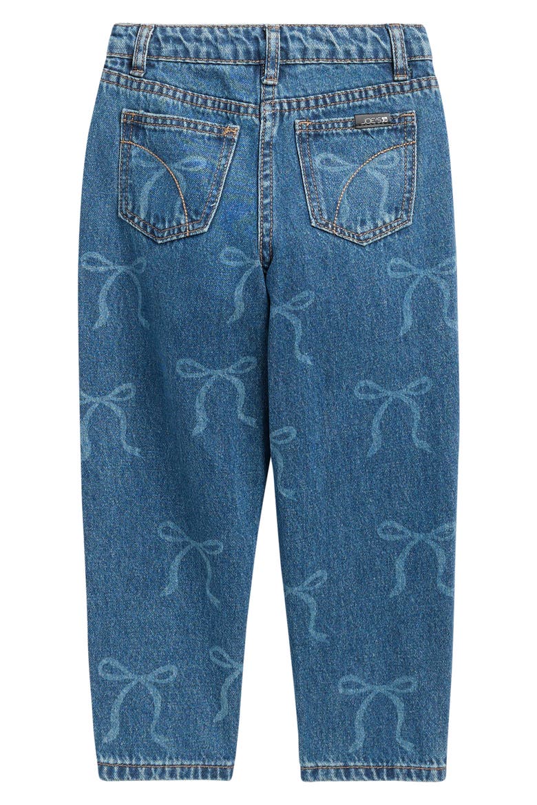 Kids' Bow Barrel Leg Jeans, Alternate, color, MED WASH