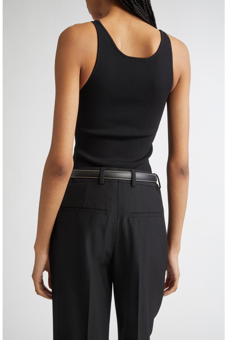 Compact Knit Tank, Alternate, color, BLACK