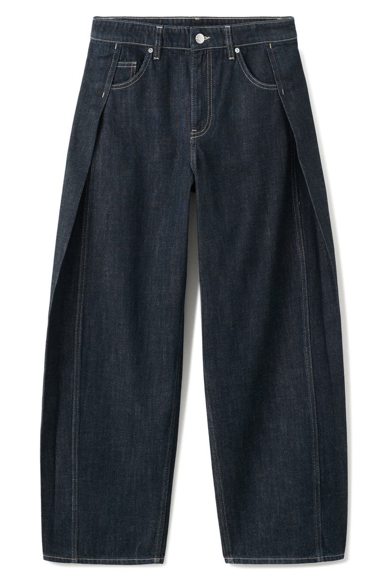 Mid Rise Balloon Jeans, Main, color, BLACK