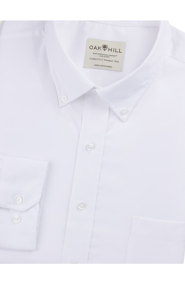 Oak Hill by DXL Pinpoint Oxford Dress Shirt, Alternate, color, White