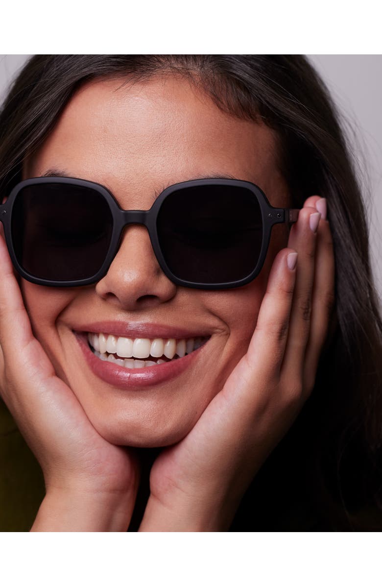 IZIPIZI Office 52mm Square Sunglasses, Alternate, color, Black