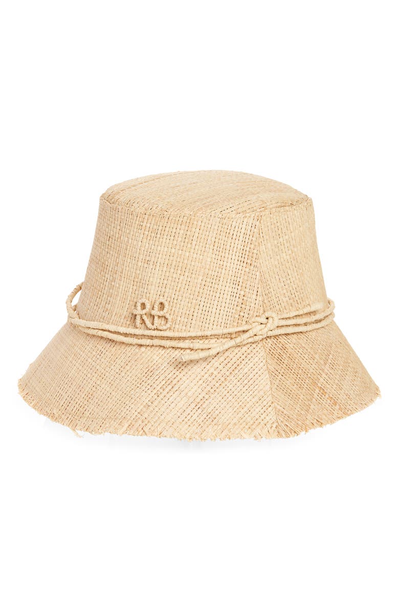 Ruslan Baginskiy Straw Bucket Hat, Main, color, Natural Straw