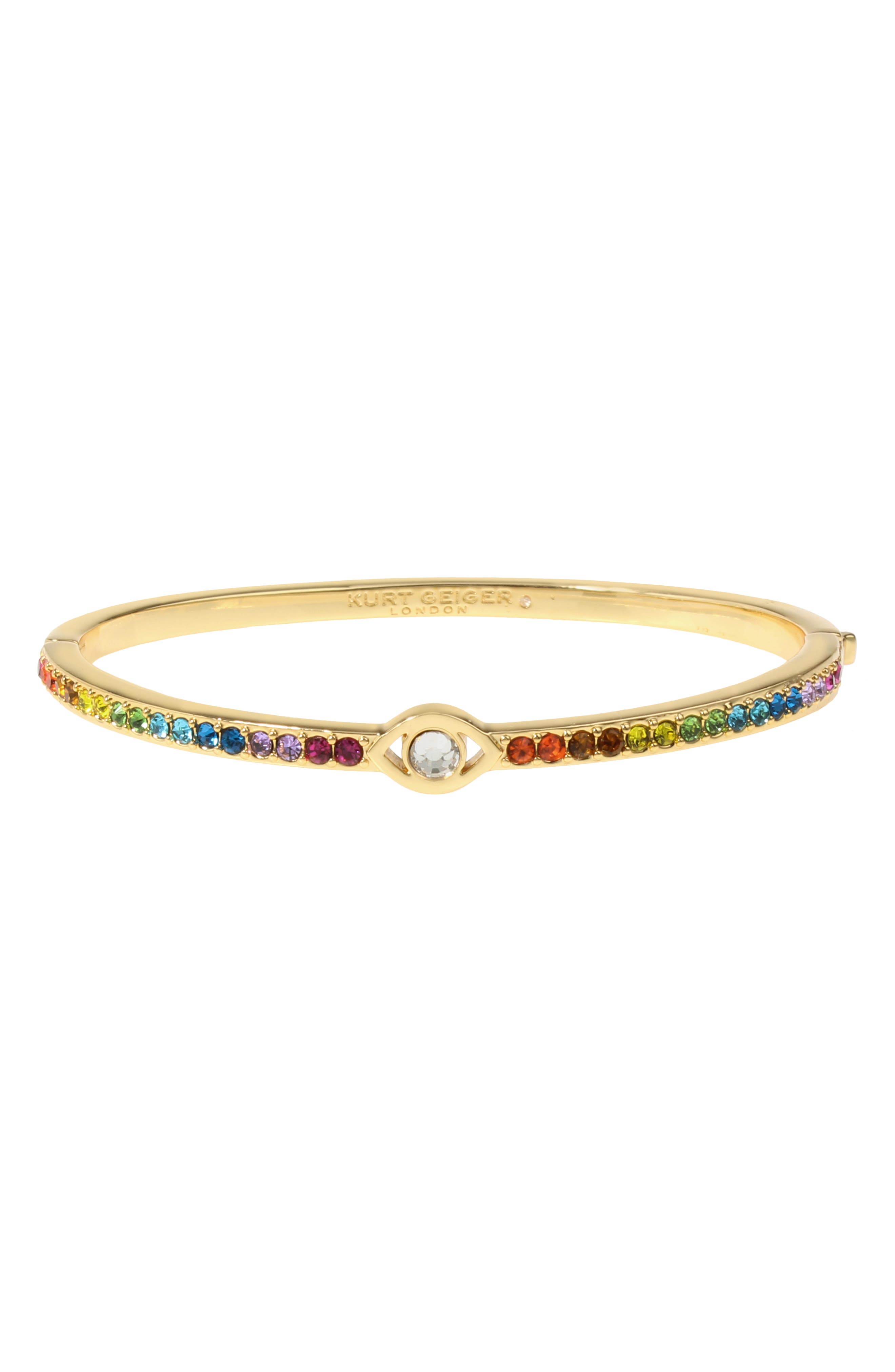 Kurt Geiger London Evil Eye Crystal Hinge Bangle