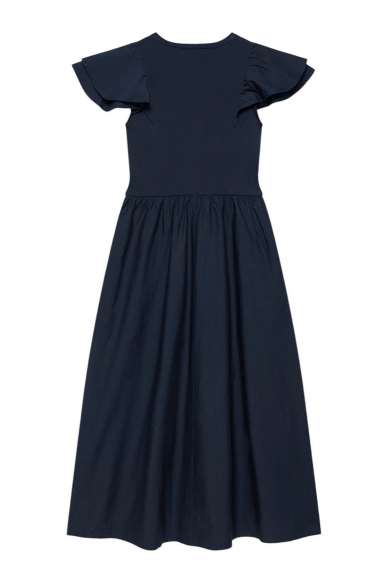 Puff Sleeve Jersey Midi Dress, Alternate, color, Navy