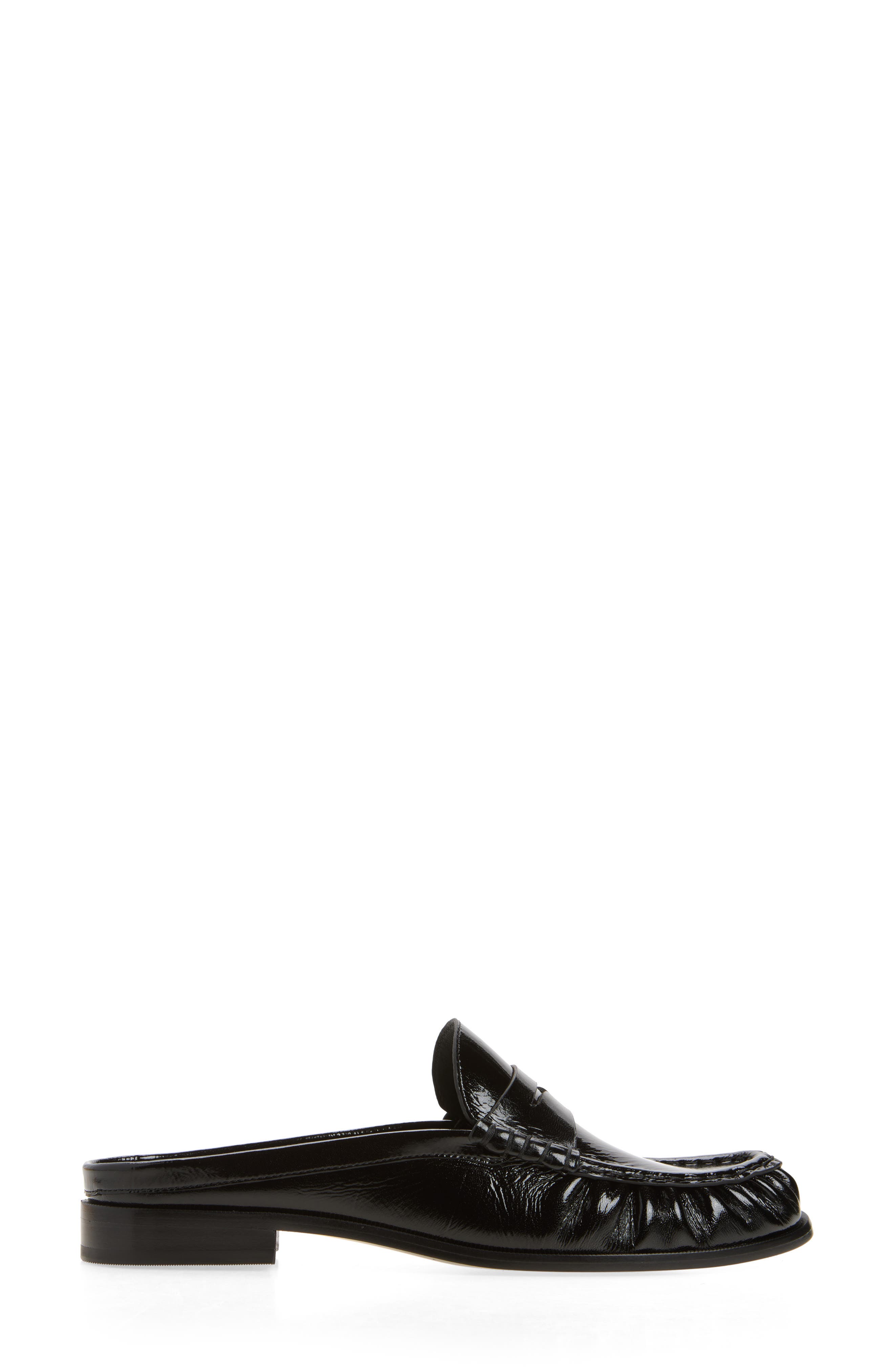 Francine Loafer Mule, Alternate, color, BLACK CRINKLE PATENT