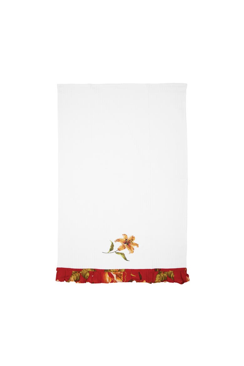 Kona Bay Waffle Weave Kitchen Towel, Main, color, Red
