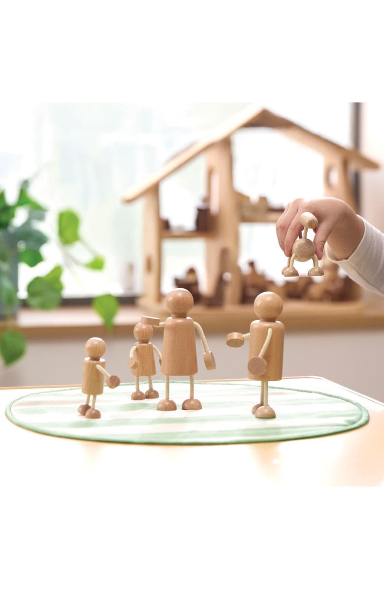 Kaplan Early Learning Company Wooden Family Playset, Alternate, color, Beige