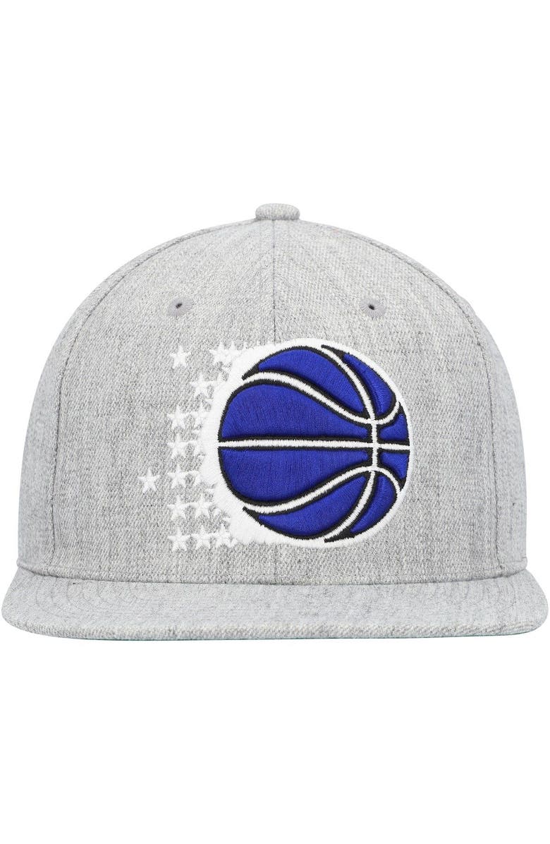 Mitchell & Ness Men's Mitchell & Ness Heather Gray Orlando Magic Hardwood Classics 2.0 Snapback Hat, Alternate, color, Heather Gray
