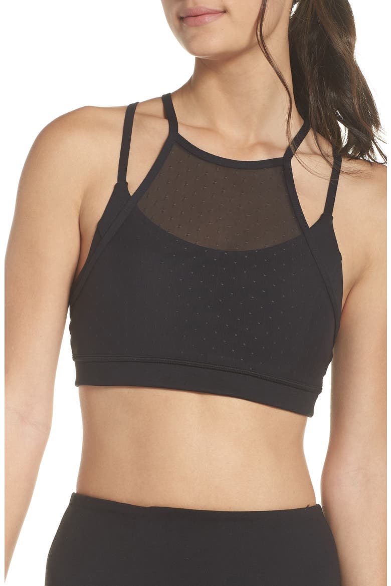 So Stunning Sports Bra, Main, color, BLACK