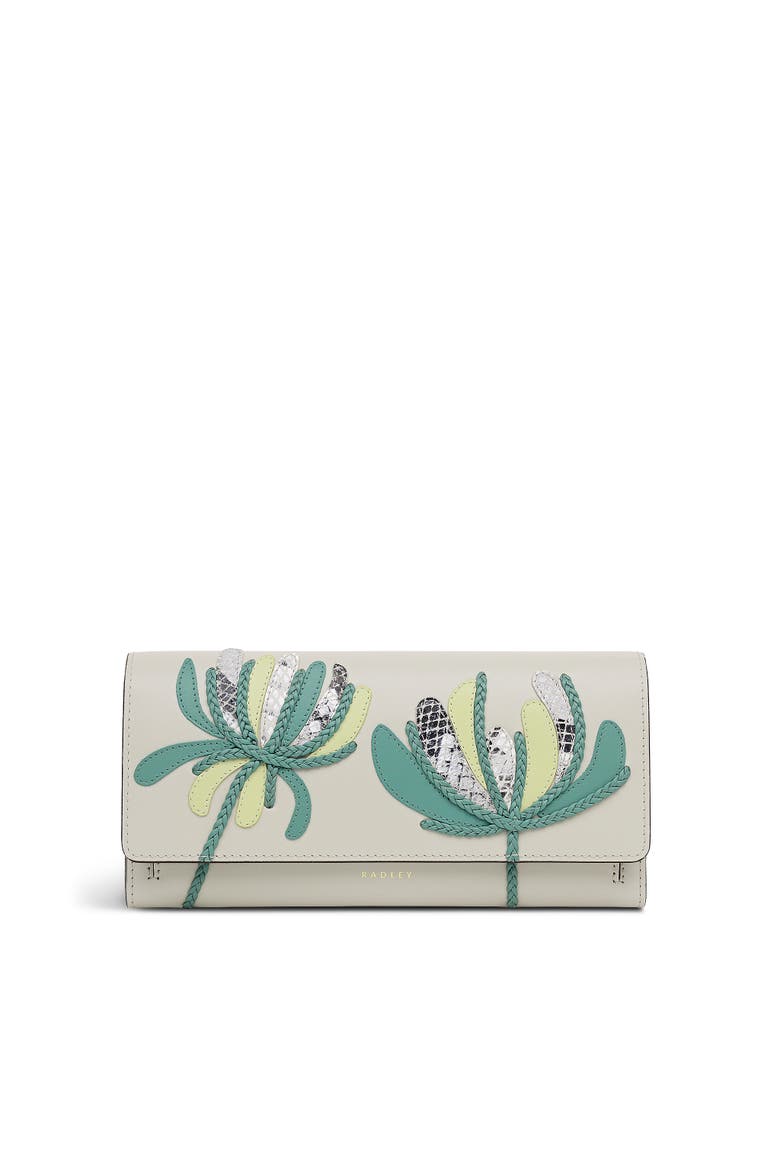 Picton Place - Summer Blooms Large Flapover Wallet, Main, color, Shell