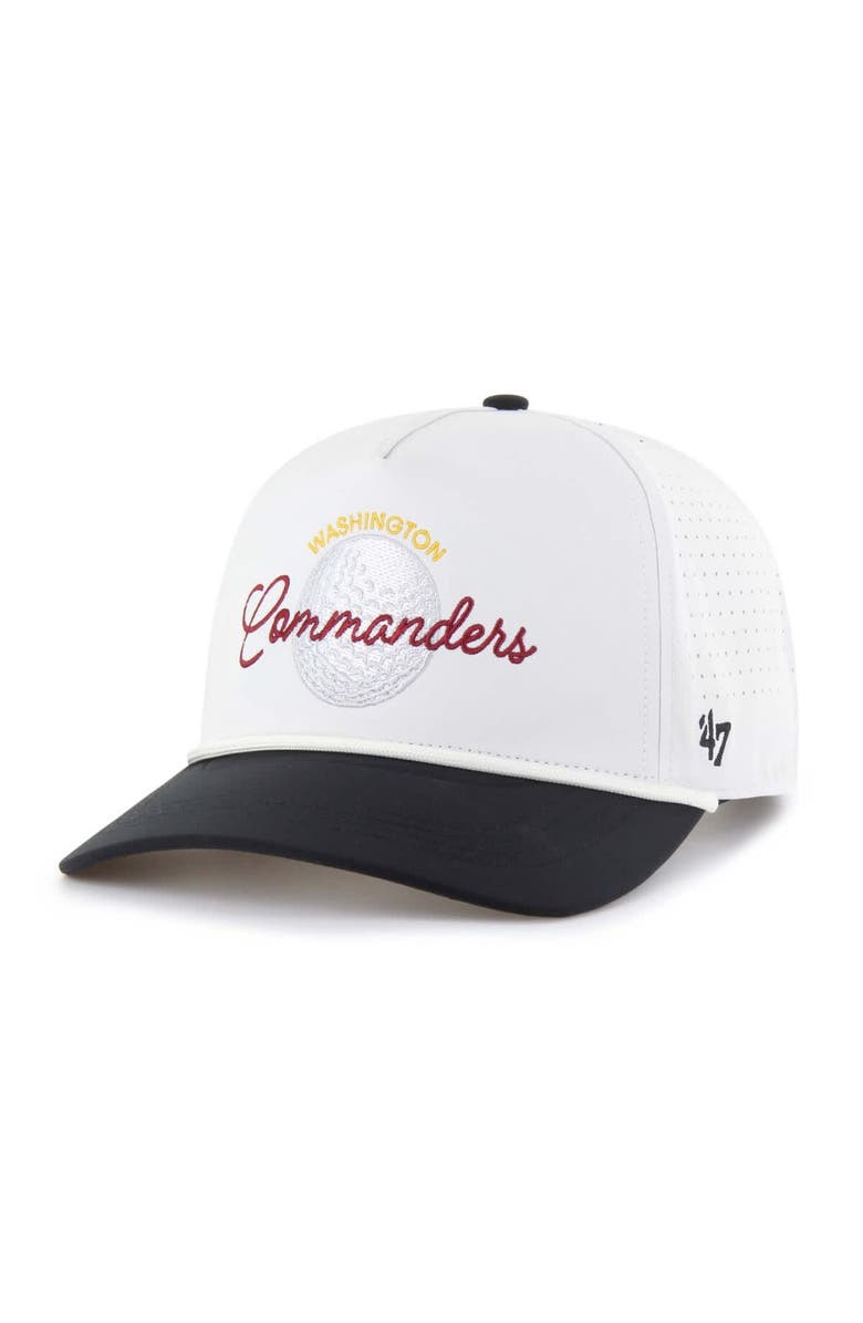 '47 Men's '47 White/Black Washington Commanders Gimmie Golf Hitch Rope Adjustable Hat, Alternate, color,