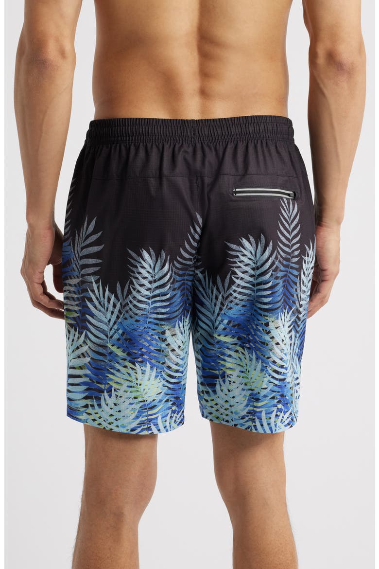 Huntington Frond Away 8 Swim Trunks, Alternate, color, NIGHT CAP