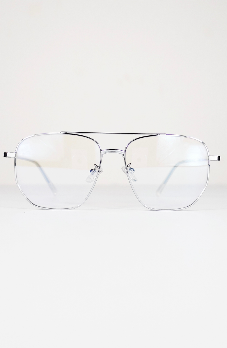 Wisdom Fashion House Halo Wire Frame 65, Main, color, Black