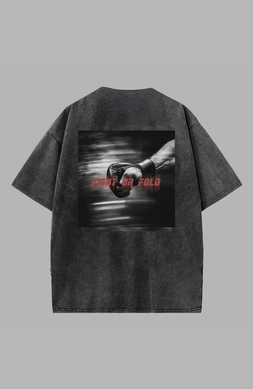 Blvck X Ufc Acid Wash Tee In Gray