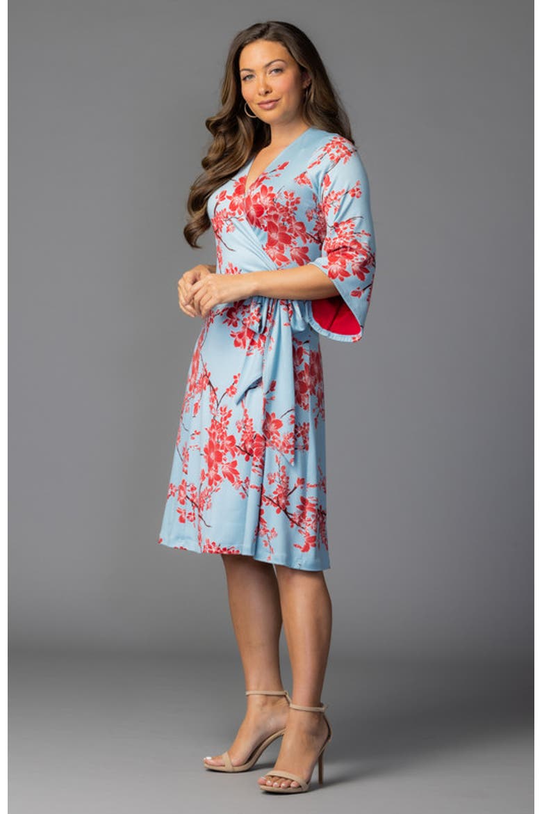 Gemini Wrap Dress, Alternate, color, Cherry Blossom Print