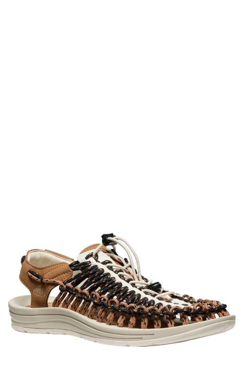 Keen Uneek M Sandals In Brown Suede And Fabric In Multi