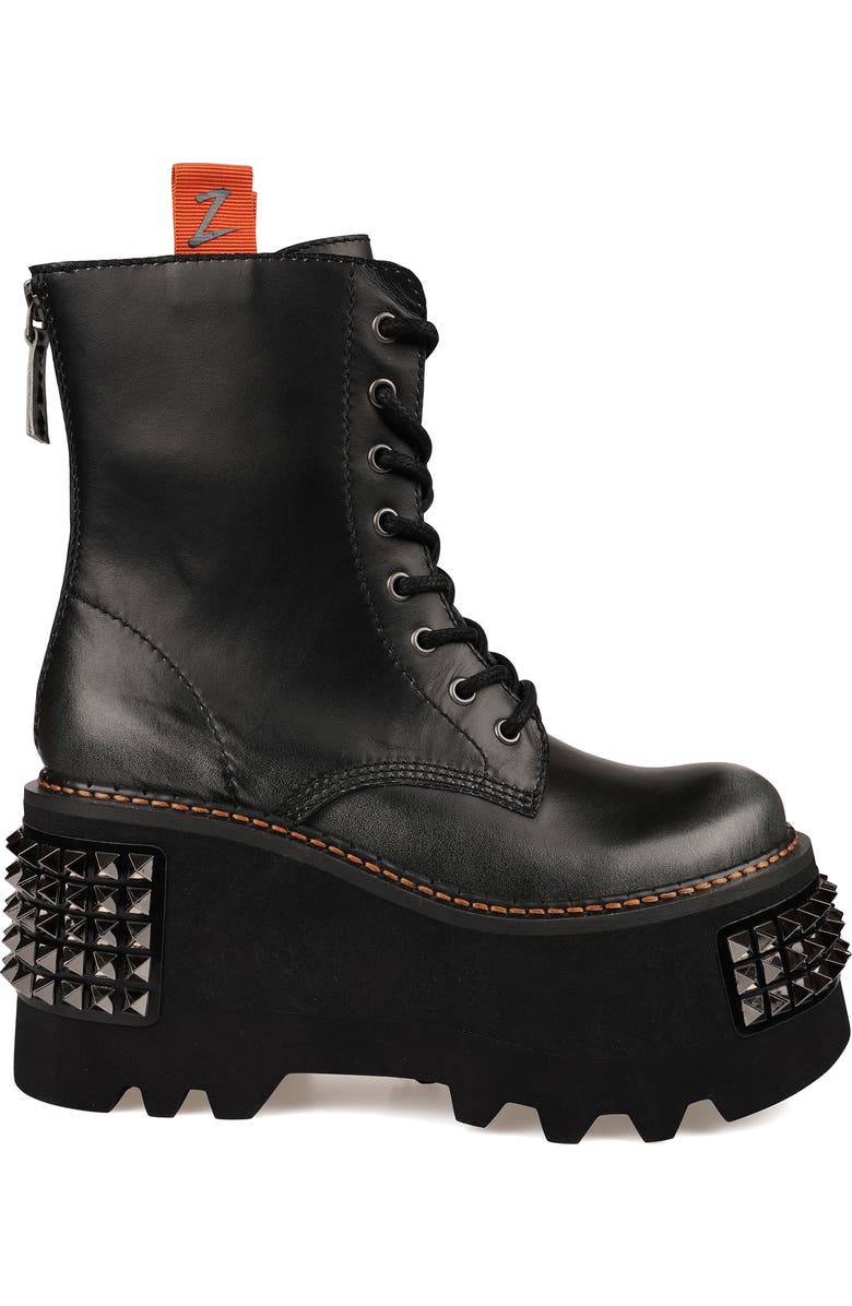 ZIGI Leysa Studded Platform Combat Boot, Alternate, color, Black